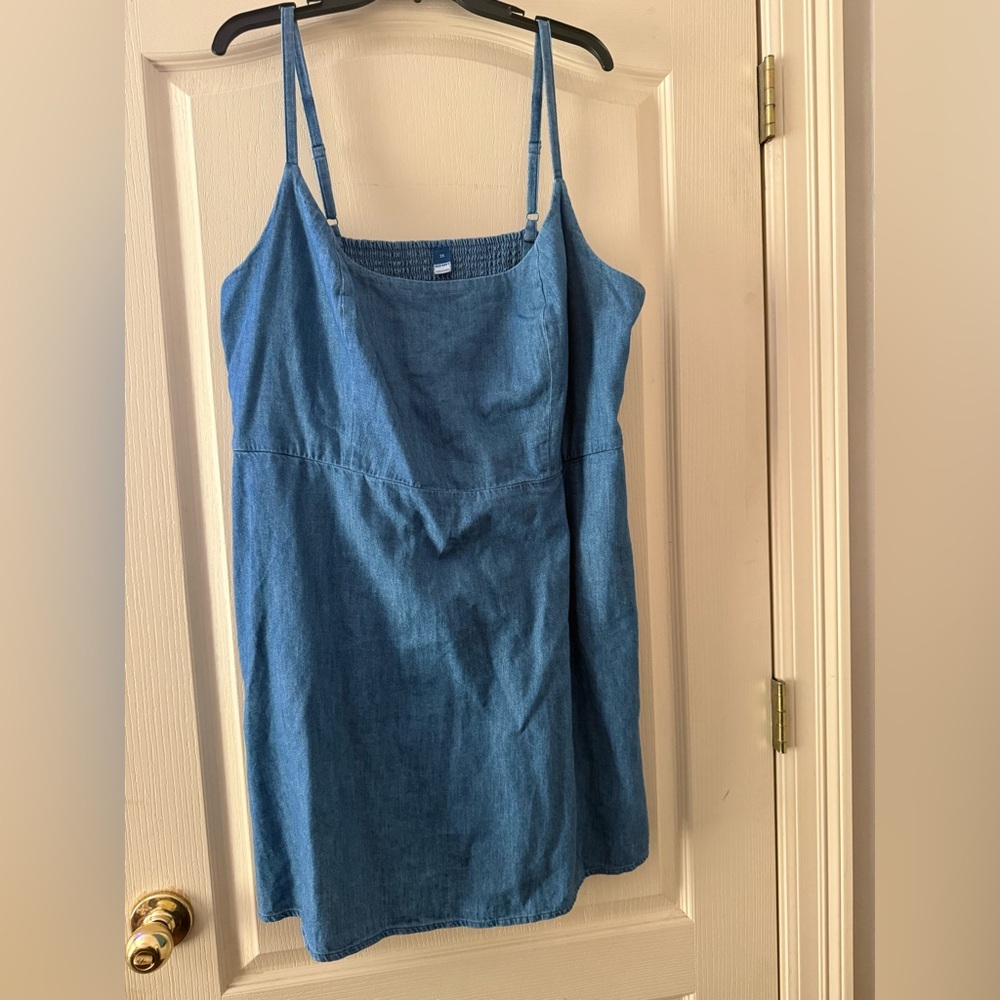 Old Navy Chambray Denim Cami Dress | Size 2X | Plus Size Casual